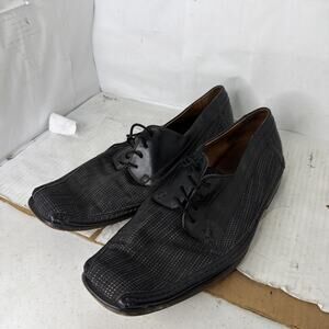 Fratelli Rossetti Dress Shoes Mens 11M Oxford Black Canvas As Pictured